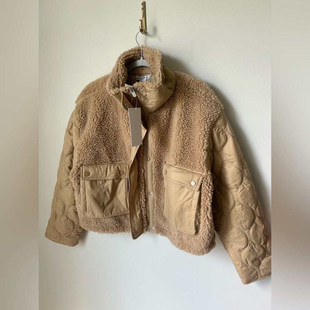 Athleta Tan Brown Fleece Jacket